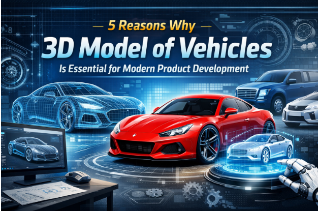 5 Reasons Why 3D Model of Vehicles Is Essential for Modern Product Development